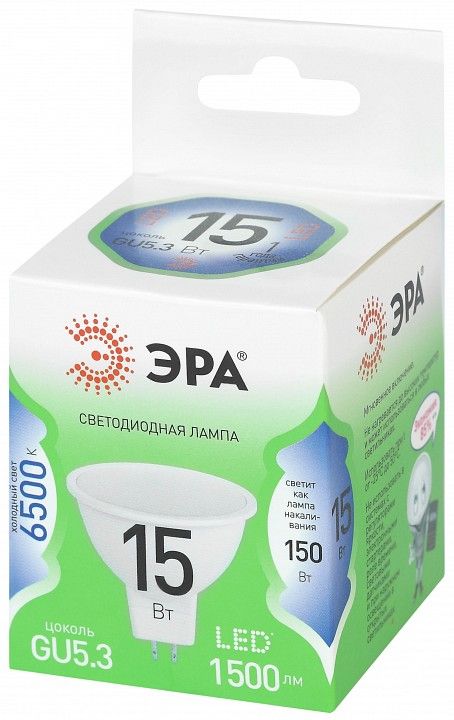 Лампа светодиодная Эра  LED MR16-15W-865-GU5.3 GL