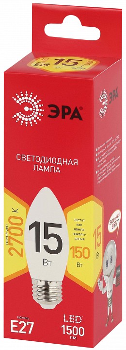 Лампа светодиодная Эра  LED B35-15W-827-E27 R