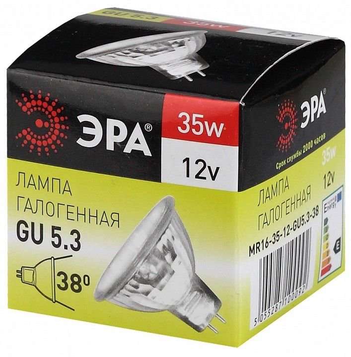 Лампа галогеновая Эра  GU5.3-MR16-35W-12V-CL