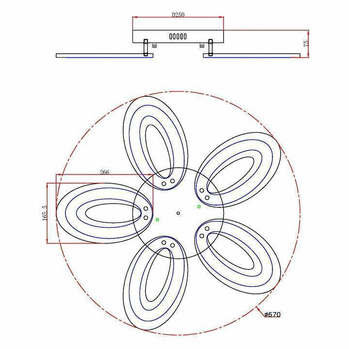 Потолочная люстра Escada Air 10211/5LED