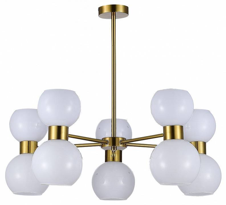 Люстра на штанге EVOLUCE Thonet 10 ламп SLE1138-302-10