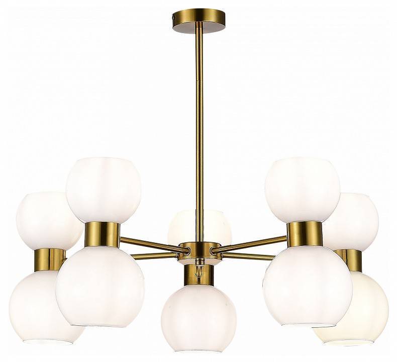 Люстра на штанге EVOLUCE Thonet 10 ламп SLE1138-302-10