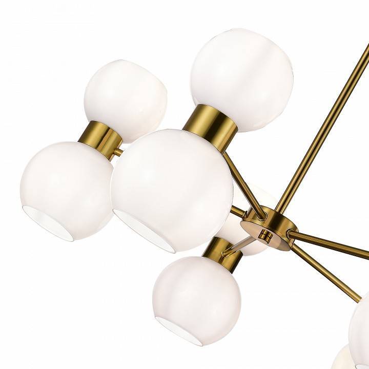 Люстра на штанге EVOLUCE Thonet 10 ламп SLE1138-302-10