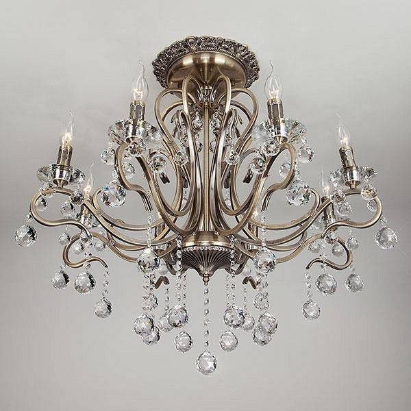 Люстра на штанге Eurosvet Ernin Strotskis античная бронза 12505/8