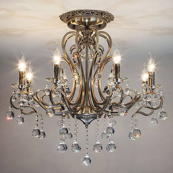 Люстра на штанге Eurosvet Ernin Strotskis античная бронза 12505/8