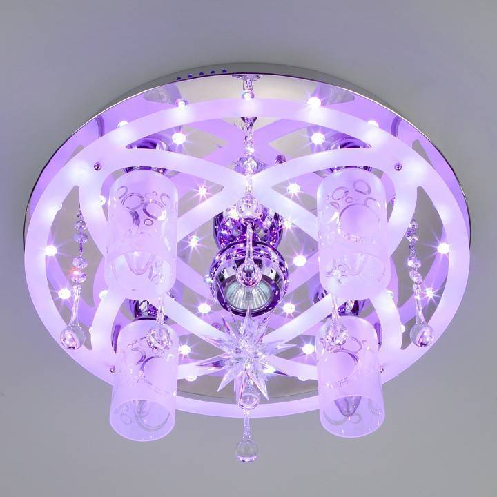 Накладной светильник Eurosvet Persey хром/синий+красный+фиолетовый 70202/5