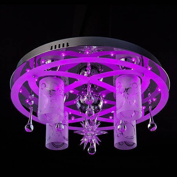 Накладной светильник Eurosvet Persey хром/синий+красный+фиолетовый 70202/5