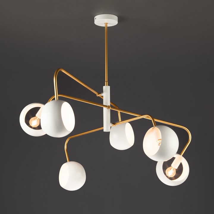 Люстра на штанге Eurosvet Luca белый 70055/6