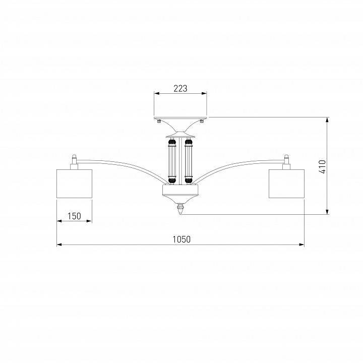 Люстра на штанге Eurosvet Adagio 60080/9 сатин-никель
