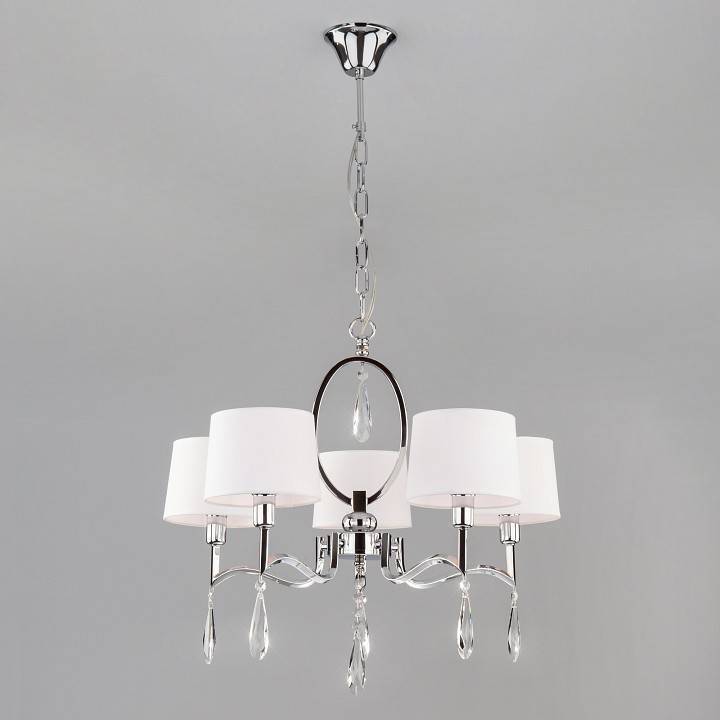 Подвесная люстра Eurosvet Madera 10093/5 хром Strotskis 10093/5