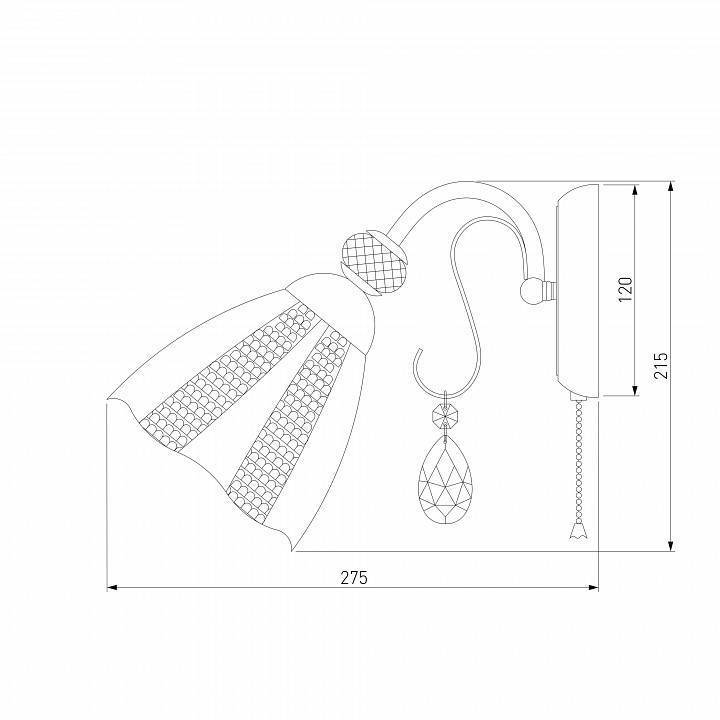 Бра Eurosvet Floranse античная бронза 30155/1