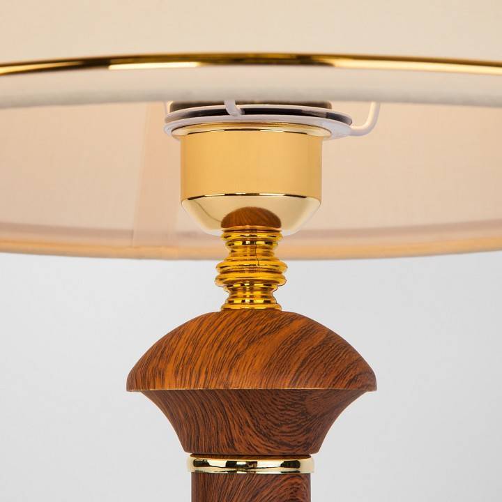 Настольная лампа декоративная Eurosvet Lorenzo 60019/1 орех 60019/1