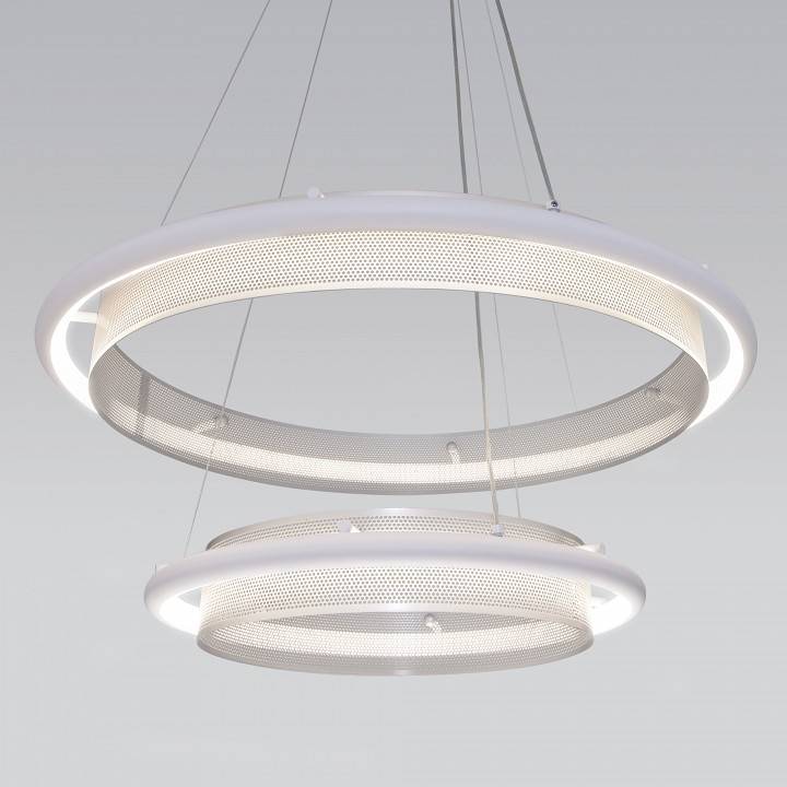 Подвесной светильник Eurosvet Imperio 90241/2 белый/ серебро Smart