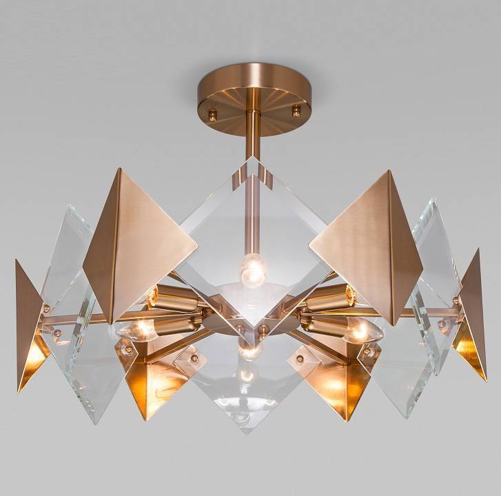 Люстра на штанге Eurosvet Origami 60121/6 латунь Smart 60121/6