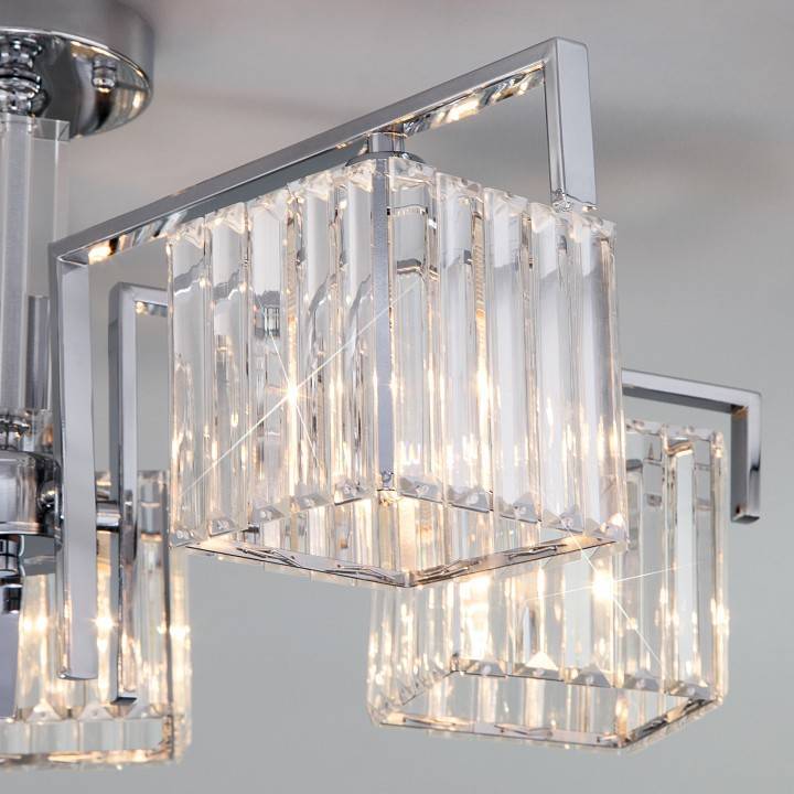 Люстра на штанге Eurosvet April 10126/5 хром/прозрачный хрусталь Strotskis Smart 10126/5