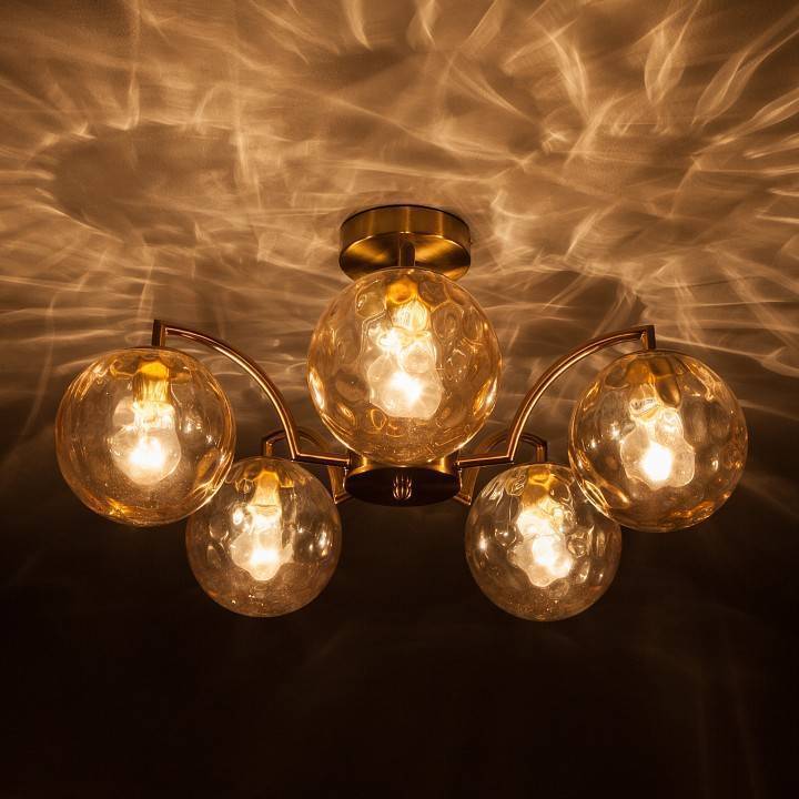 Люстра на штанге Eurosvet Eden 30178/5 латунь 30178/5