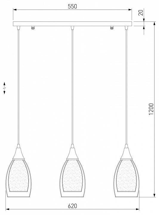 Подвесной светильник Eurosvet Cosmic 50285/3 золото