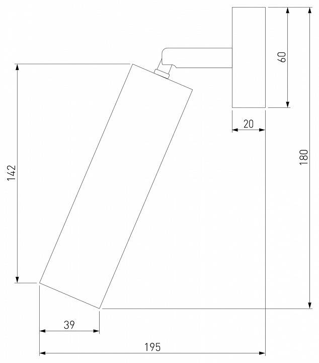 Спот Eurosvet Ease LED черный 20128/1