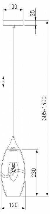 Подвесной светильник Eurosvet Lotus 50222/1 голубой 50222/1