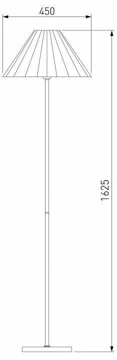 Торшер Eurosvet Peony 01133/1 хром графит 01133/1