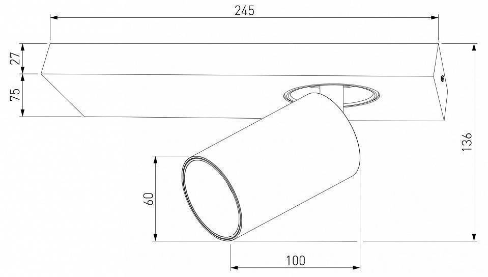 Спот Eurosvet Flank 20139/1 LED черный