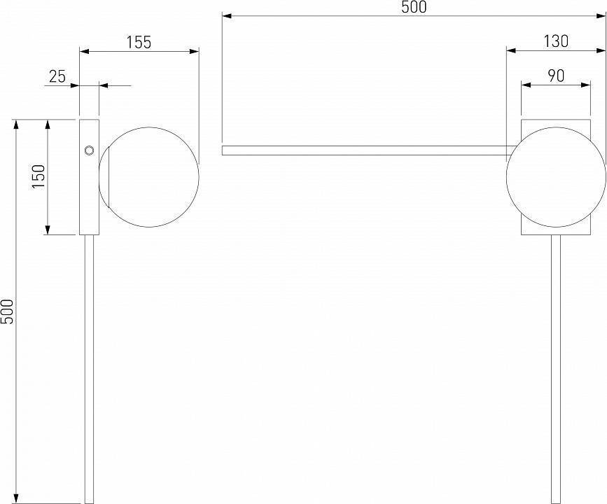 Бра Eurosvet Fredo 40035/1 латунь