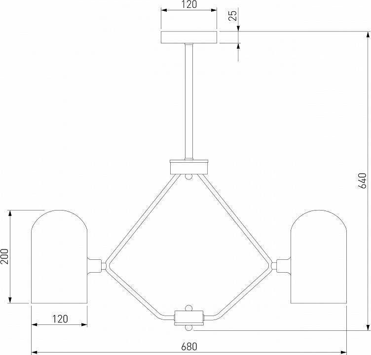 Люстра на штанге Eurosvet Bambola 60157/5 латунь 60157/5