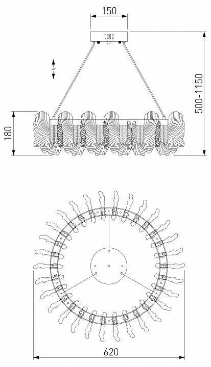 Подвесной светильник Bogate's Farfalla 90374/1
