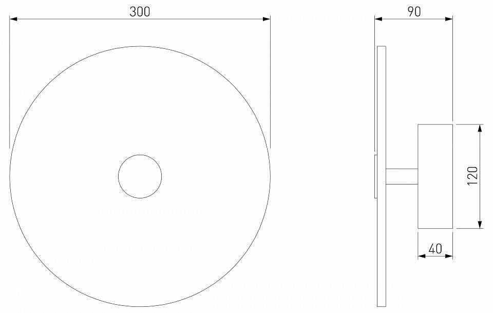 Накладной светильник Eurosvet Thasos 40341 LED черный