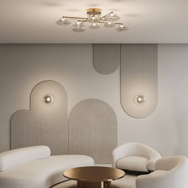 Потолочный светодиодный светильник Eurosvet Ripple 50389/1 латунь 50389/1