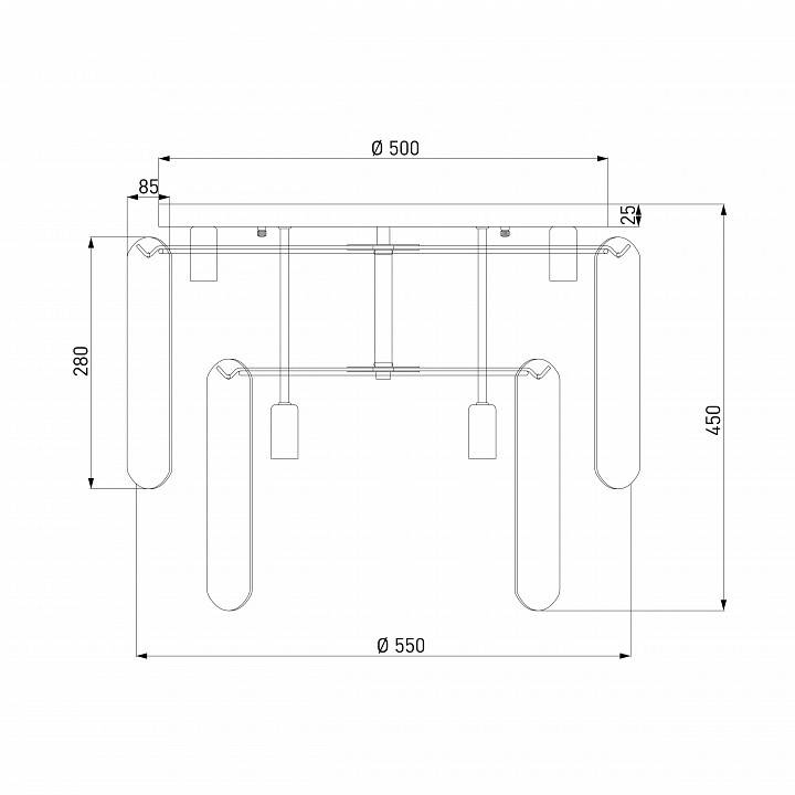 Потолочная люстра Eurosvet Claire Smart золото 60170