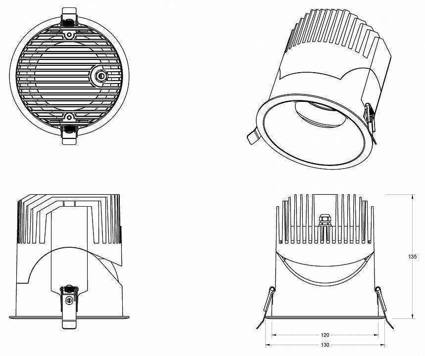 Встраиваемый светильник Fiberli 1005 12130606