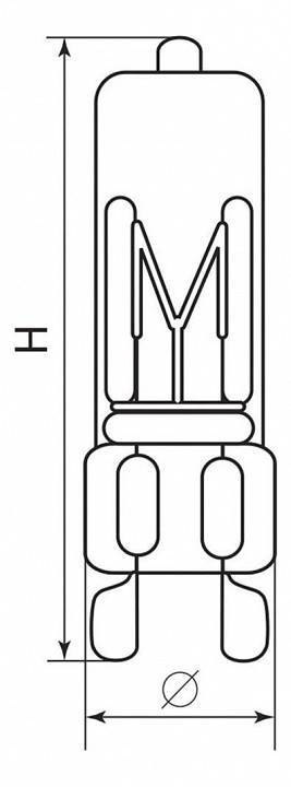 Лампа галогеновая Feron JCD9 G9 60Вт 2700K 02777