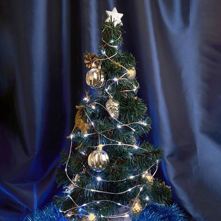 Гирлянда Нить Feron CL577 Роса теплый белый 2 м на батарейках IP20 48616