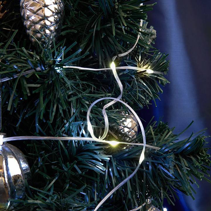 Гирлянда Нить Feron CL577 Роса теплый белый 2 м на батарейках IP20 48616