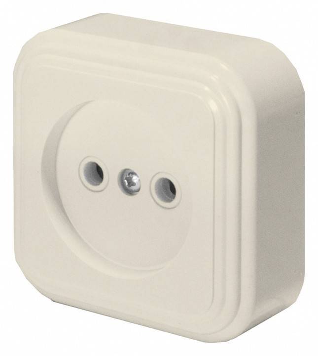 Розетка без заземления Stekker Брест накладная черная 49061