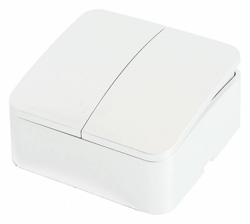 Выключатель двухклавишный Stekker София 49289