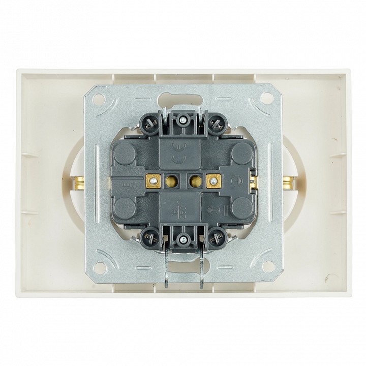 Розетка двойная с заземлением и со шторкой, без рамки Stekker RST16-5114-08 49908