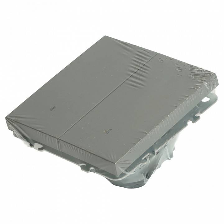 Выключатель двухклавишный с подсветкой без рамки Stekker Эмили 49942