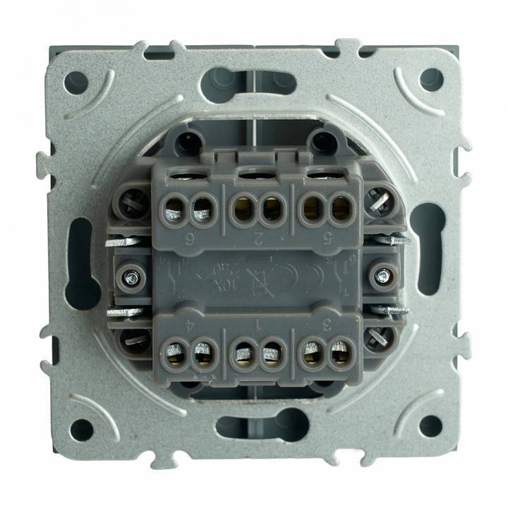 Выключатель двухклавишный без рамки Stekker Эмили 49947