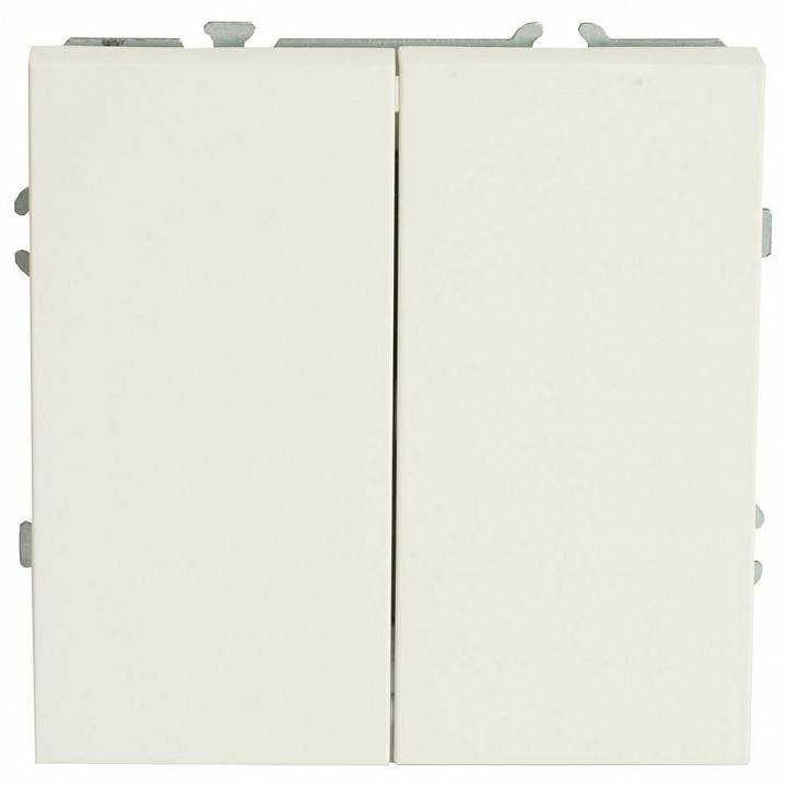 Выключатель двухклавишный без рамки Stekker Эмили 50162