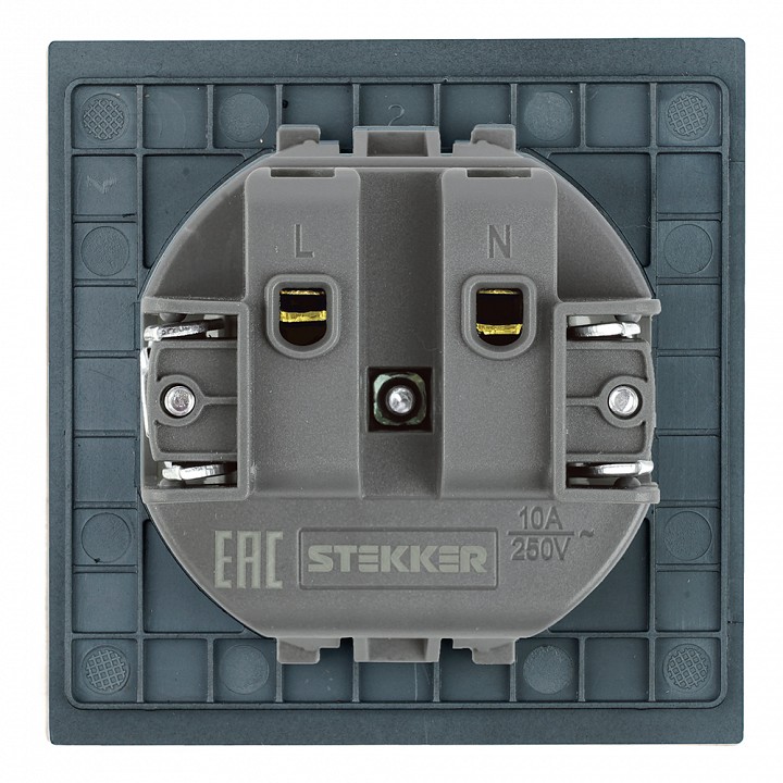 Розетка без заземления и со шторкой Stekker Мия 50453