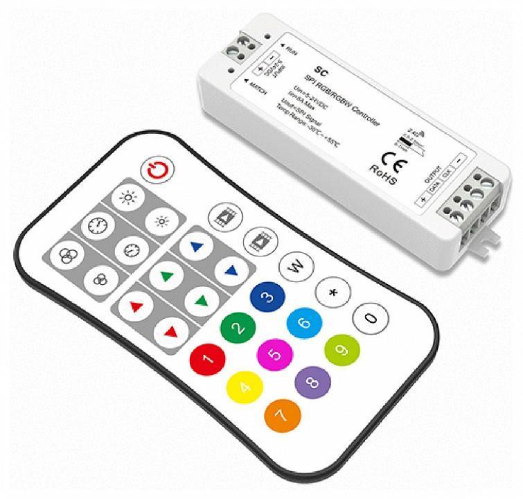 Контроллер-регулятор цвета RGBW с пультом ДУ Favourite  2001-CTR-007