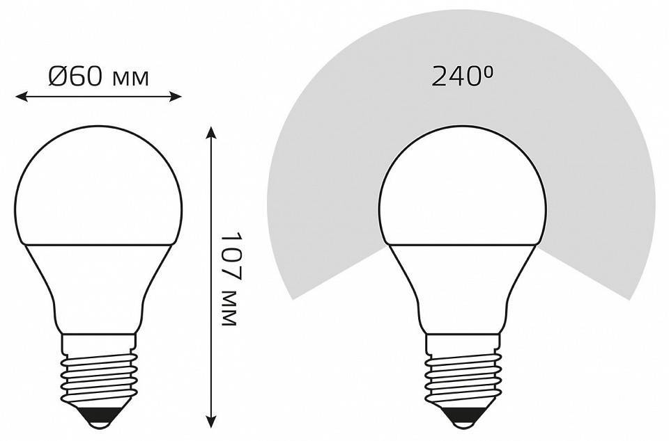 Лампа светодиодная Gauss Elementary A60 E27 7 Вт 3000 К 23217A