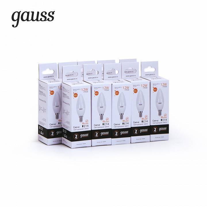 Лампа светодиодная Gauss Elementary C37 E14 12 Вт 3000 К 33112