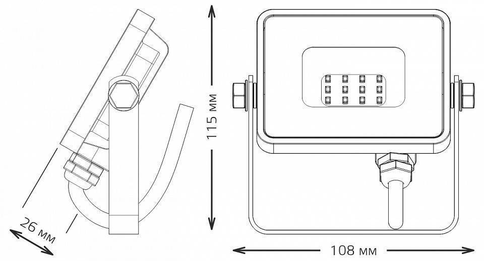 Прожектор светодиодный Gauss Qplus с датчиком движения 10 Вт 6500 К IP65 690511310