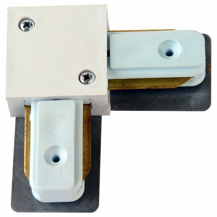 Соединитель с токопроводом угловой L-образный для треков Horoz Electric HRZ00000907