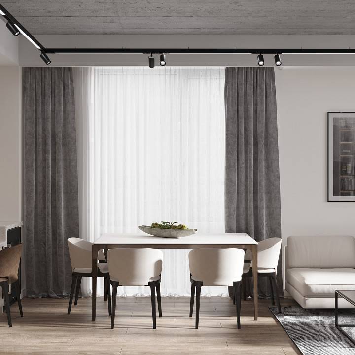 Шинопровод однофазный накладной Hesby Lighting ElDeko 1 м черный 0051