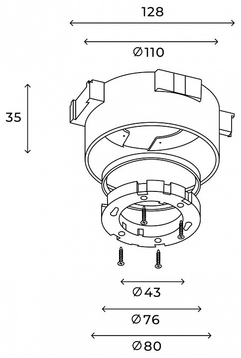 Встраиваемый светильник Hesby Alesund HSBL_0203