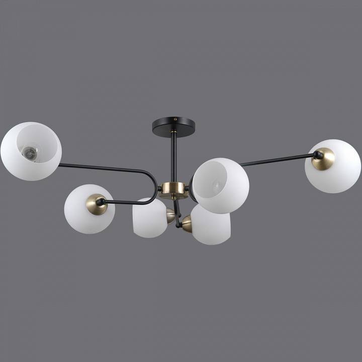 Люстра на штанге ILLUMICO  IL0249-6CSQ-79 BK AB